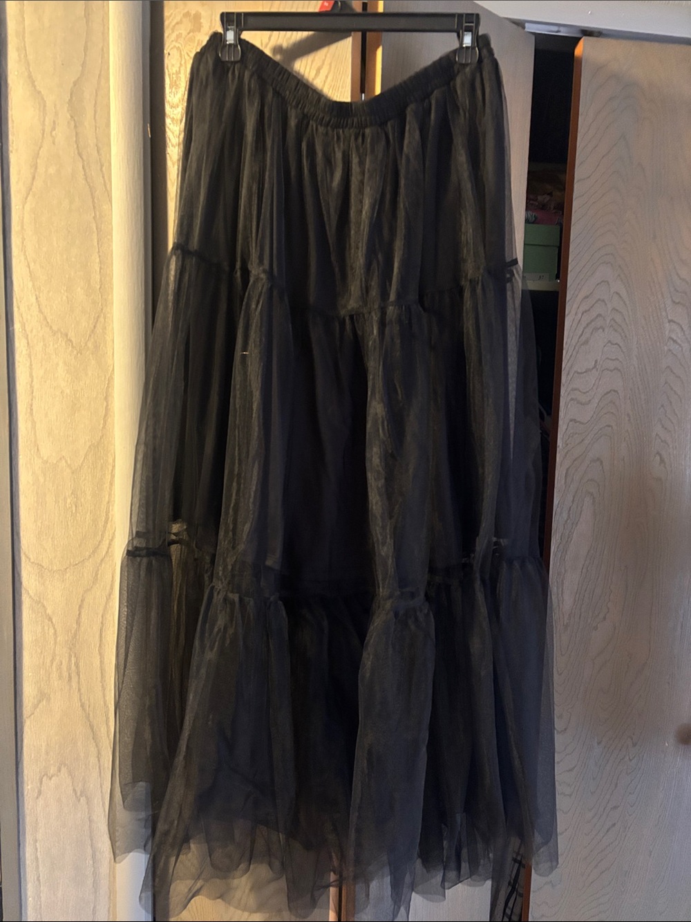 NWOT Torrid Tiered Tulle Maxi Skirt Black Goth Punk - Picture 3 of 4